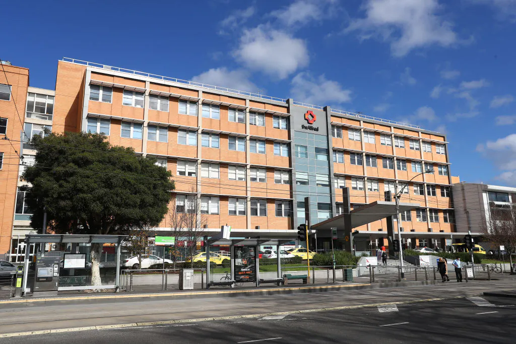 A general view of the Alfred Hospital in Melbourne, Australia, on July 15, 2020. (Robert Cianflone/Getty Images)