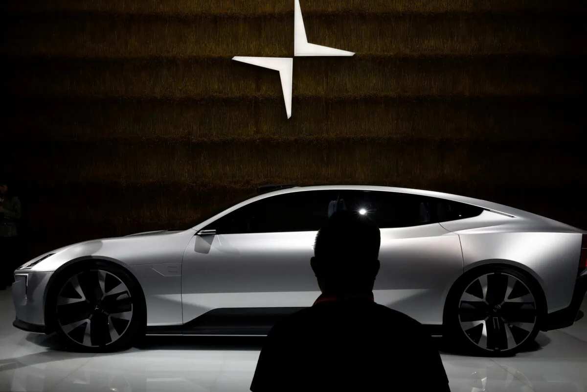 A Polestar Precept car at the Beijing International Automotive Exhibitiono (Auto China show) in Beijing, on Sept. 26, 2020. (Thomas Peter/Reuters)