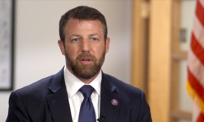 Rep. Markwayne Mullin (R-Okla.) in an interview with NTD's "Capitol Report" on Apr. 1, 2022. (NTD/Screenshot via The Epoch Times)