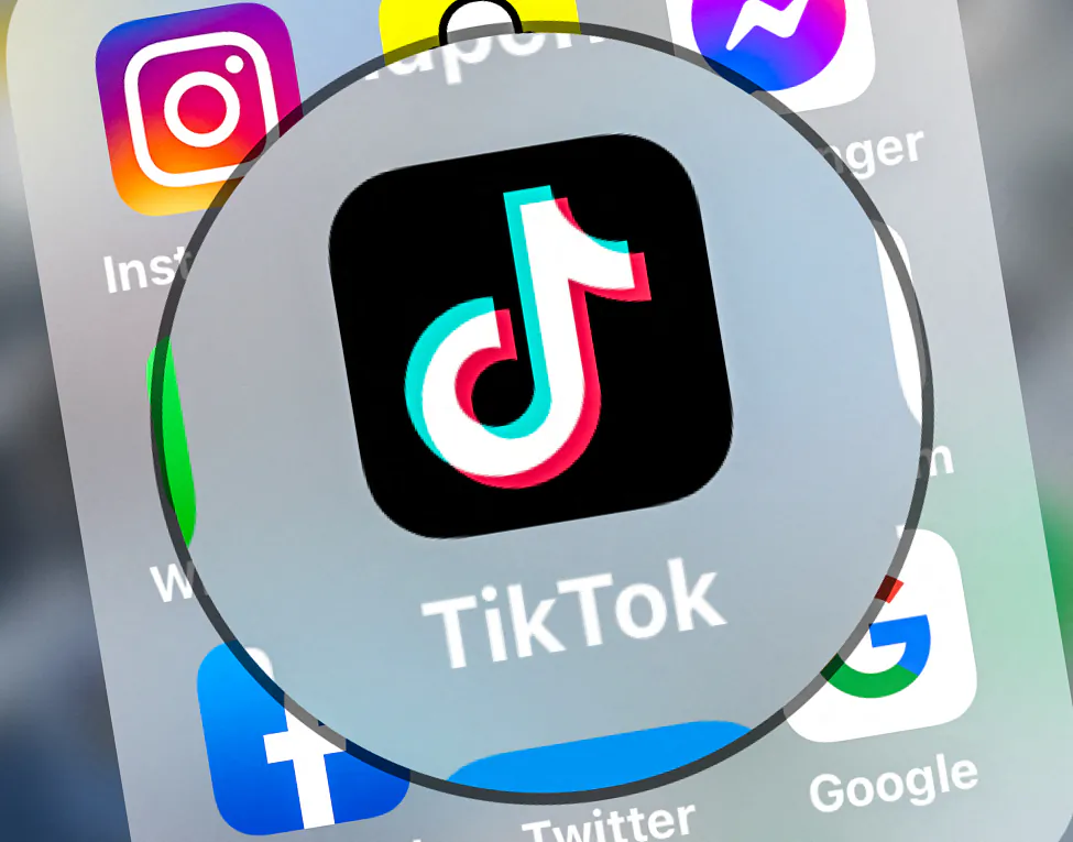 The TikTok logo displayed on a tablet in Lille, northern France, on March 23, 2022. (Denis Charlet/AFP via Getty Images)