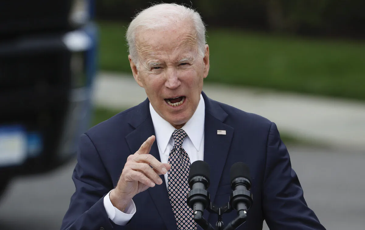 U.S. President Joe Biden at the White House in Washington, on April 4, 2022. (Chip Somodevilla/Getty Images)