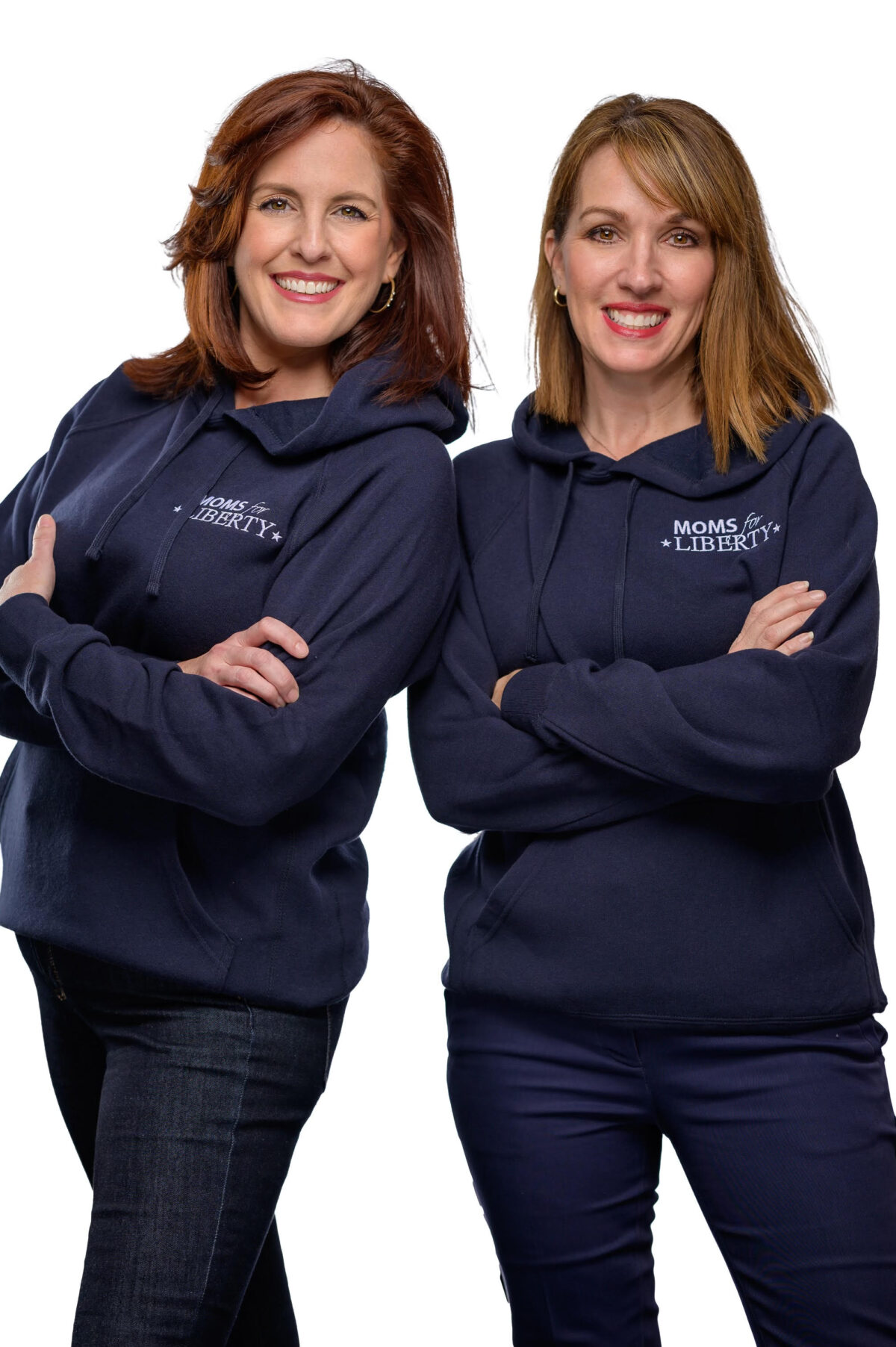 Tiffany Justice (left) and Tina Descovich (right), co-founders of Moms for Liberty. 