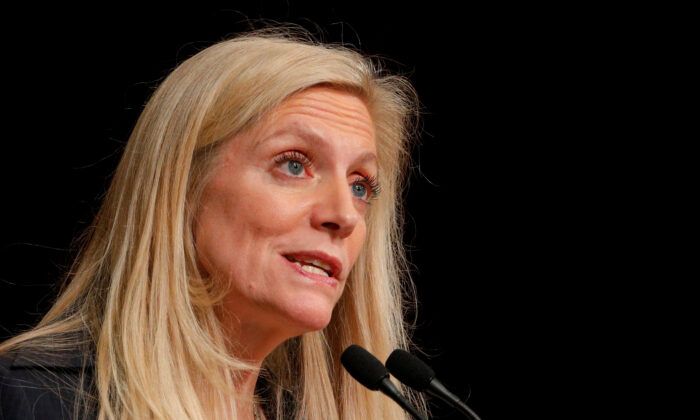 Federal Reserve Board Governor Lael Brainard speaks at the John F. Kennedy School of Government at Harvard University in Cambridge, Mass., on March 1, 2017. (Brian Snyder/Reuters)