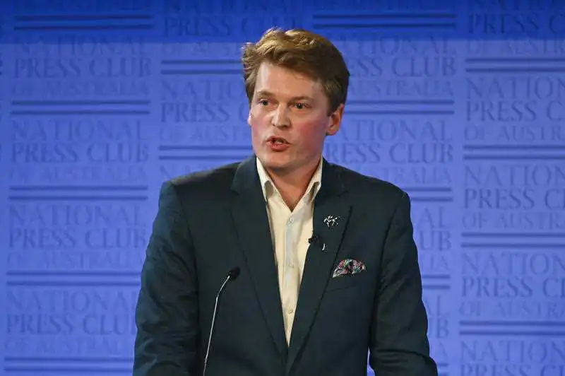 Then-Managing Director of Australian Christian Lobby Martyn Iles speaks during a debate on 2019 Religious Freedom Bill at the National Press Club in Canberra, Wednesday, October 9, 2019. (AAP Image/Lukas Coch) 