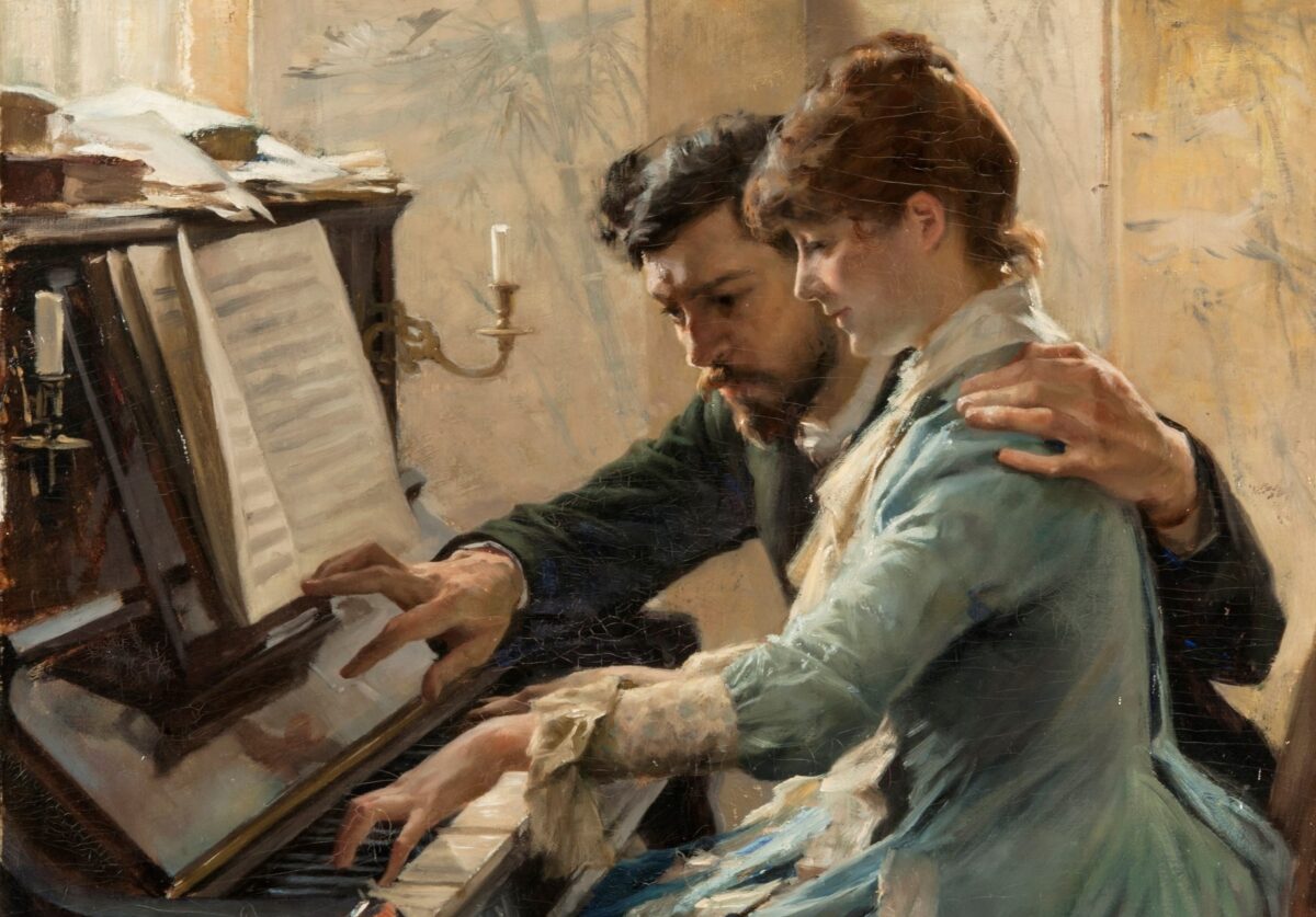 Could “Für Elise” have simply been written for a piano student? A detail from “At the Piano,” 1884, by Albert Edelfelt. Gothenburg Museum of Art. (Gothenburg Museum of Art /CC BY-SA 4.0)