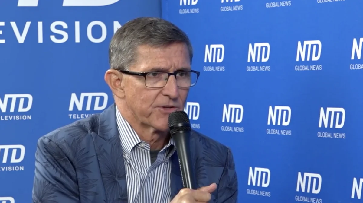 Gen. Michael Flynn in an interview with NTD's "Capitol Report" broadcast on Apr. 6, 2022. (NTD/Screenshot via The Epoch Times)