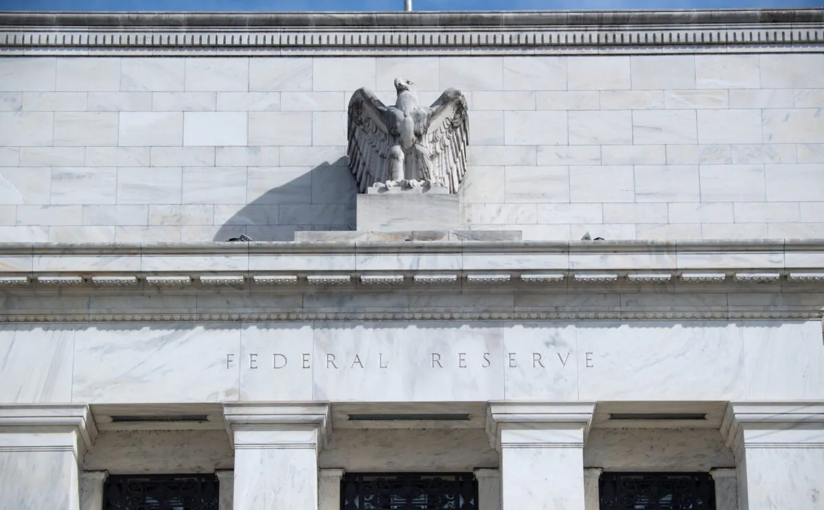 The Marriner S. Eccles Federal Reserve Board building is seen in Washington on March 16, 2022. (Saul Loeb/AFP via Getty Images)