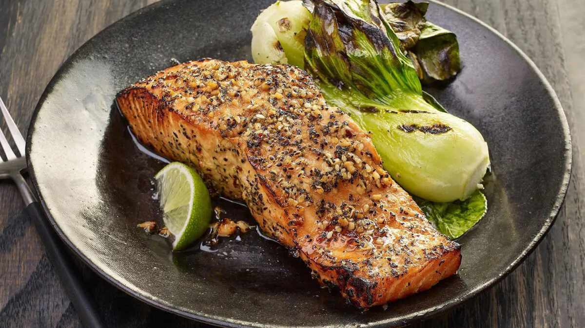 Grilled Salmon With Peppered Soy Glaze. (Courtesy of McCormick)