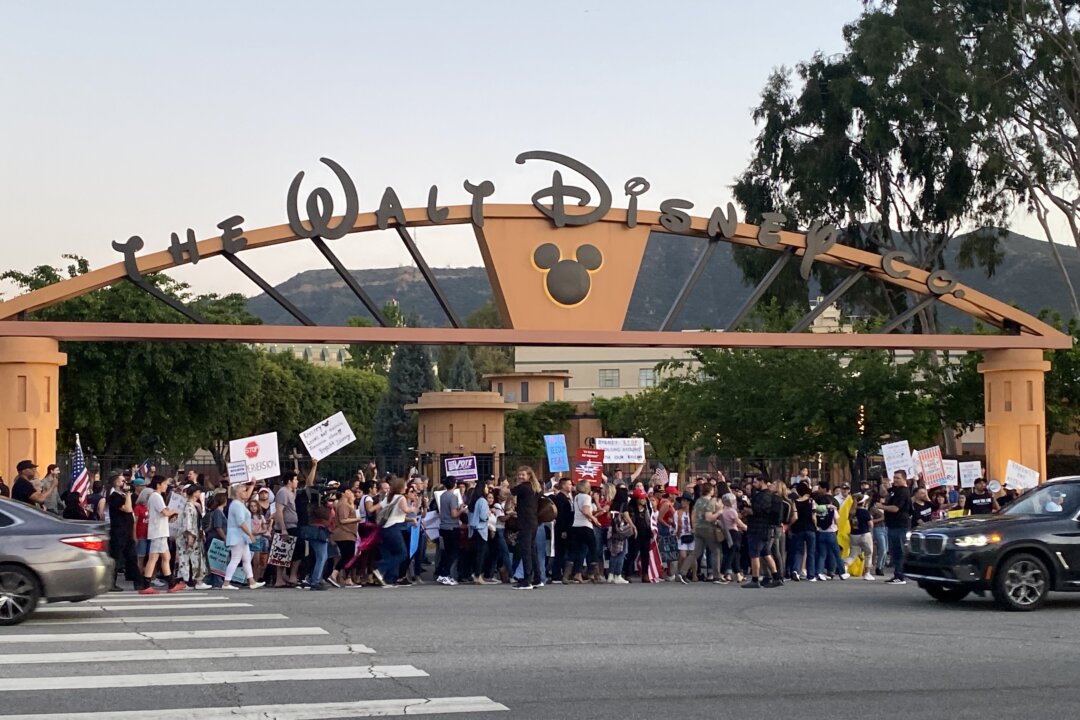 Crowd Protests Disney’s ‘Woke’ Agenda