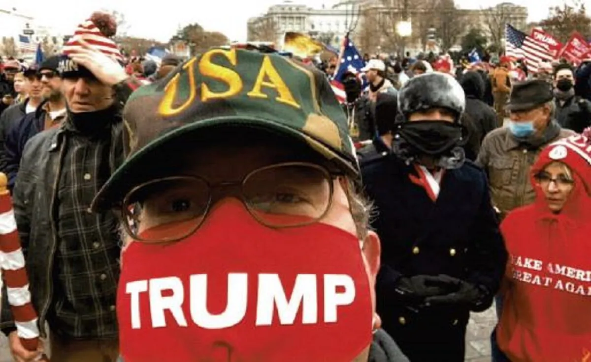 Matthew Martin in a selfie photograph taken on Jan. 6, 2021. (DOJ/Screenshot via The Epoch Times)