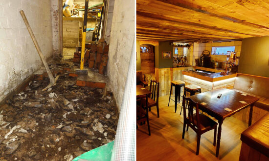Dad of 3 Transforms Damp, Unused Basement Into a Rustic Underground Bar for US$3,270