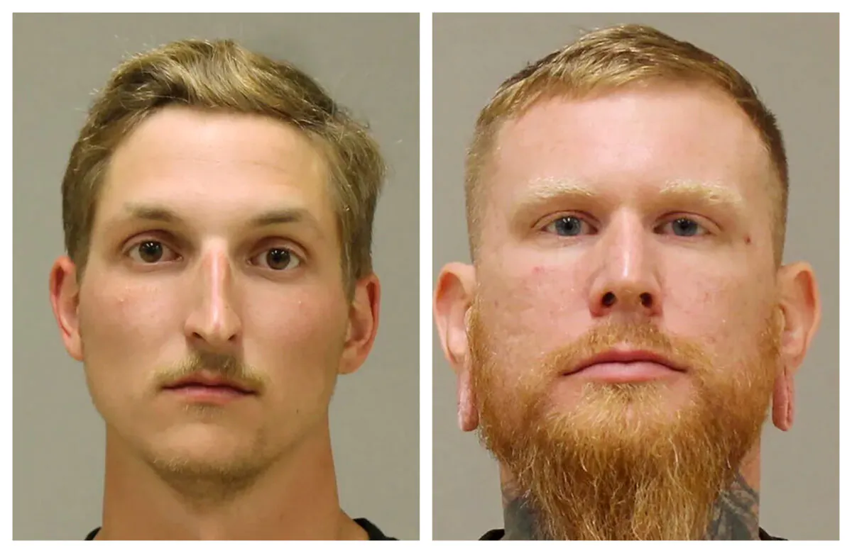 (Left) Daniel Harris. (Right) Brandon Caserta. (Kent County Sheriff and Delaware Department of Justice via AP)