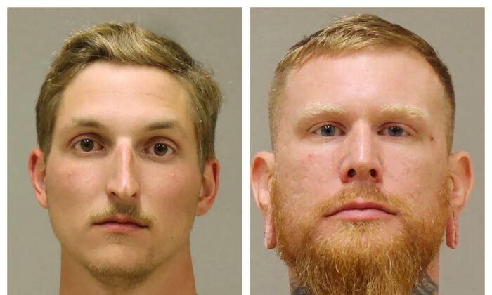 (Left) Daniel Harris. (Right) Brandon Caserta. (Kent County Sheriff and Delaware Department of Justice via AP)