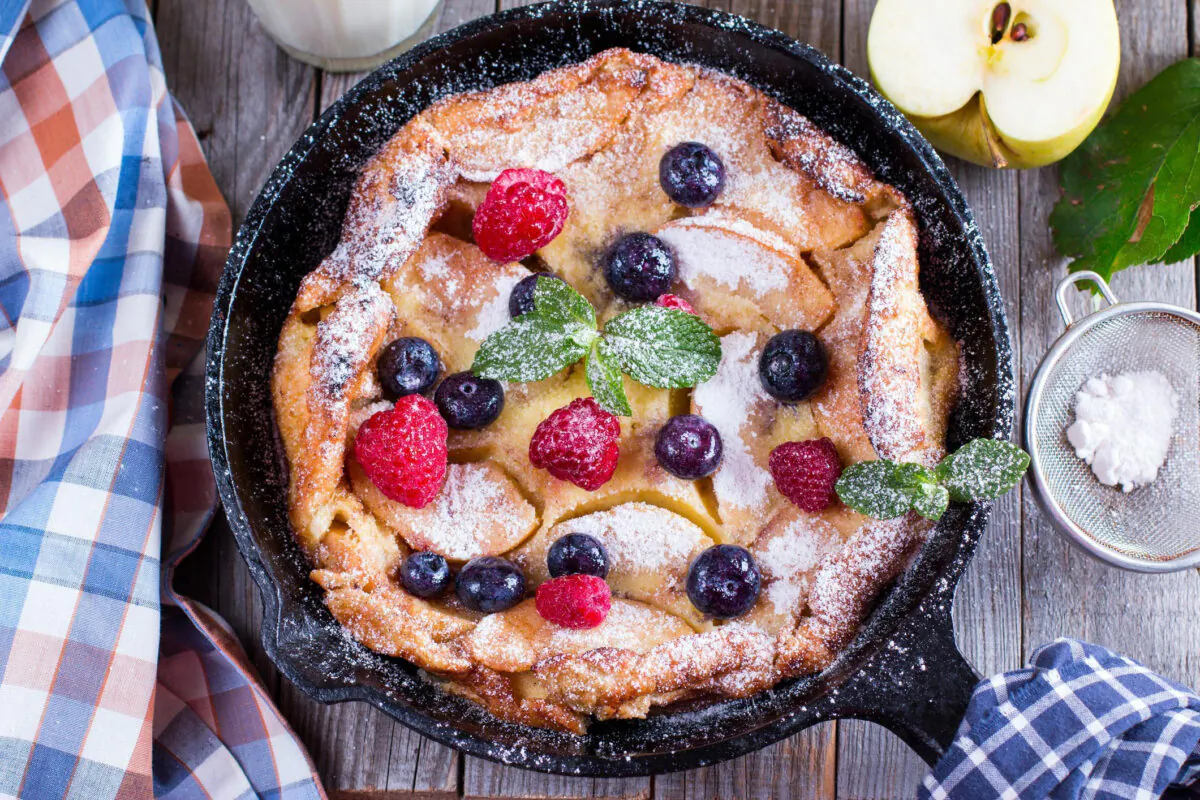 Dutch babies are a one-pan delight, perfect for an easy brunch with wow-factor. (Qwart / iStock / Getty Images Plus)