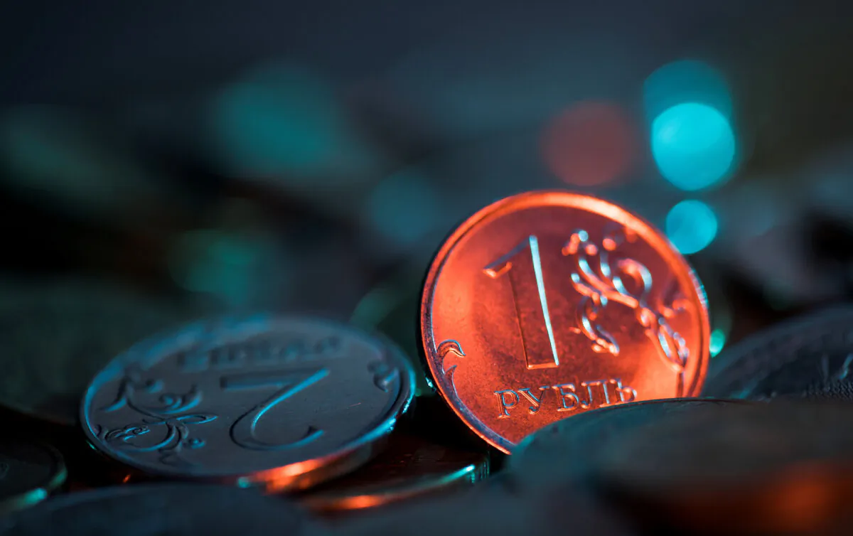 A view shows Russian ruble coins in a photo illustration taken on Oct. 26, 2018.  (Maxim Shemetov/Reuters)