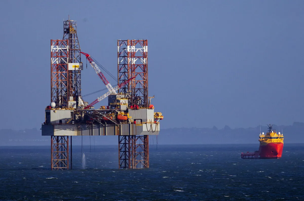 Undated file photo showing jack-up rigs used by North Sea drillers. (Steve Parsons/PA Media)
