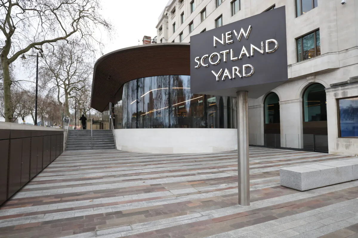 An undated image of New Scotland Yard, the home of the Metropolitan Police, in central London. (James Manning/PA)