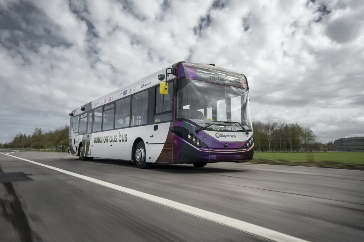 Undated handout photo issued by Stagecoach of Scotland's newest bus which will be driving itself as it becomes the UK's first full-sized autonomous vehicle of its kind to take to the roads. (Stagecoach/PA)