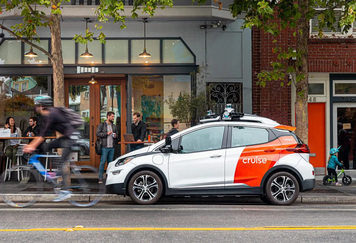 A Cruise self-driving taxi, seen in a file photo. (Courtesy of Cruise via Benzinga)