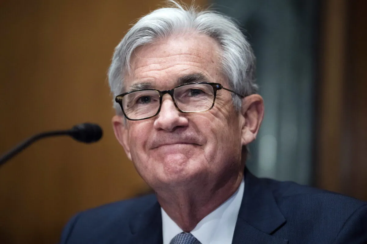 Federal Reserve Chairman Jerome Powell testifies before the Senate Banking Committee hearing, on Capitol Hill in Washington, on March 3, 2022. (Tom Williams/Pool Photo via AP)