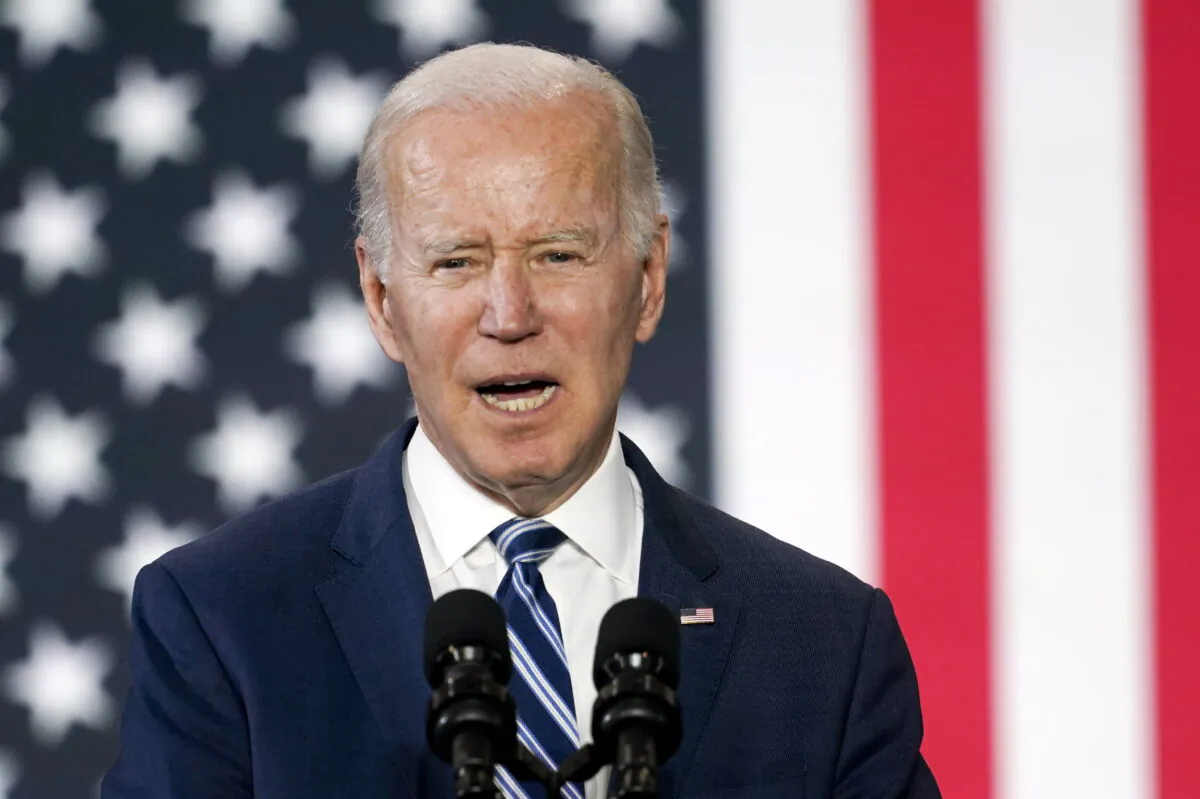 President Joe Biden speaks at North Carolina Agricultural and Technical State University, in Greensboro, N.C., on April 14, 2022. (Carolyn Kaster/AP Photo)