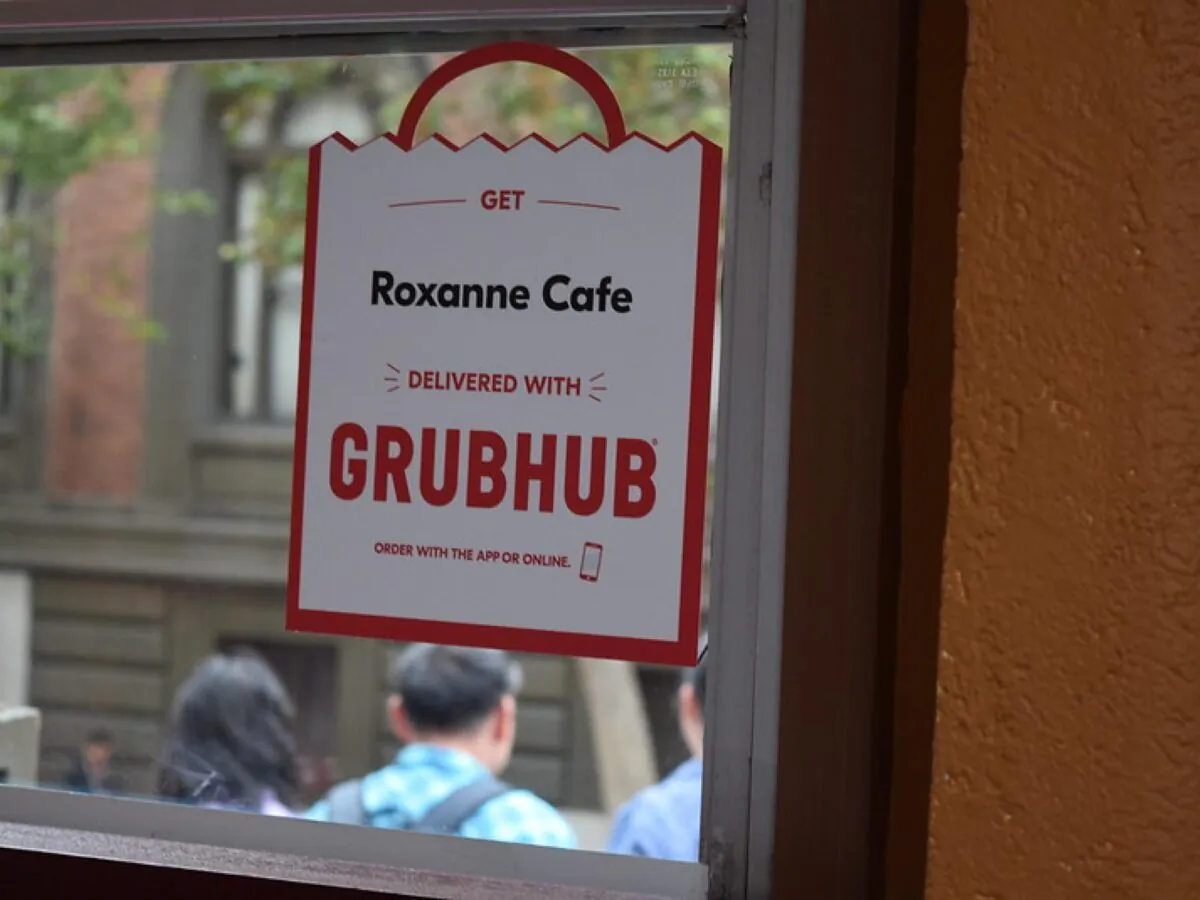 Stock photo of the Grubhub logo. (Haydn Blackey/Flickr)