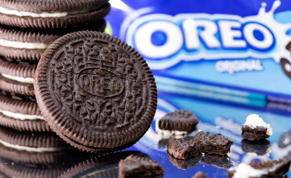 Mondelez International Oreo biscuits are seen in this illustration taken on July 26, 2021. (Dado Ruvic/Illustration/Reuters)