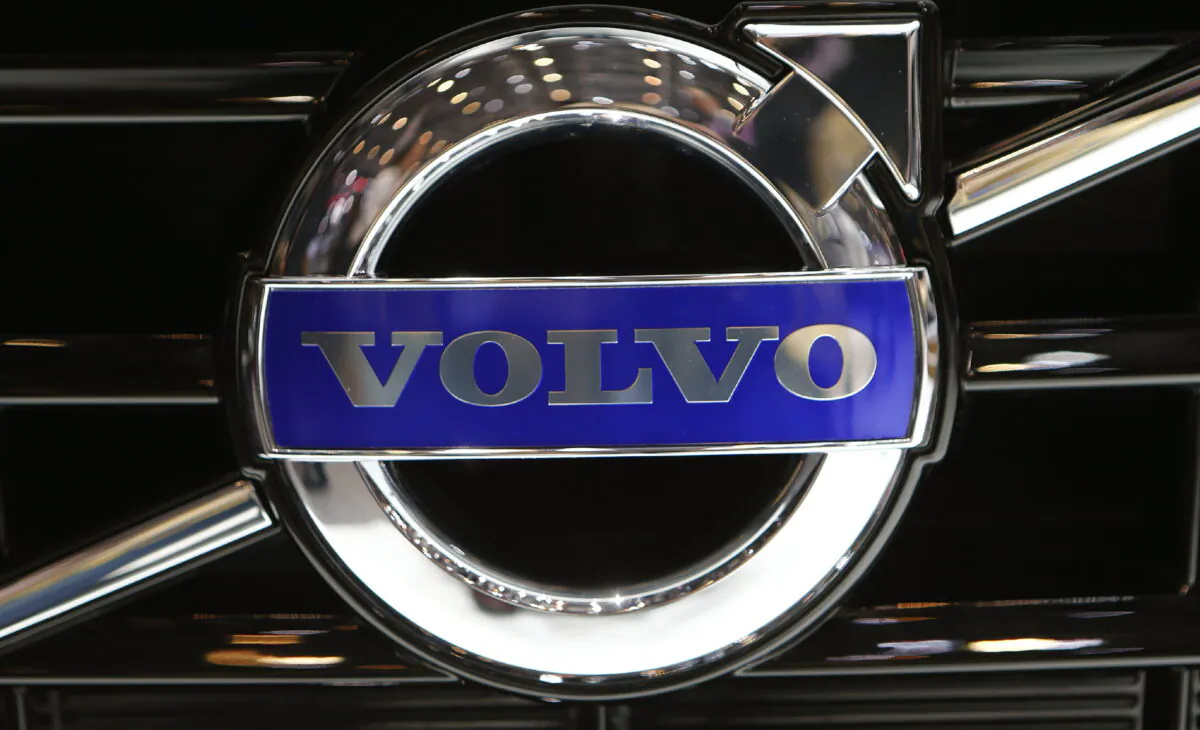 The company logo is seen on the bonnet of a Volvo car during the media day ahead of the 84th Geneva Motor Show at the Palexpo Arena in Geneva, on March 5, 2014. (Arnd Wiegmann/Reuters)