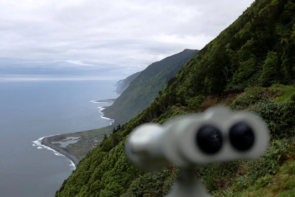 Faja da Caldeira Santo Cristo near Velas as small earthquakes have been recorded on Sao Jorge island, Azores, Portugal, on March 30, 2022. (Pedro Nunes/Reuters)