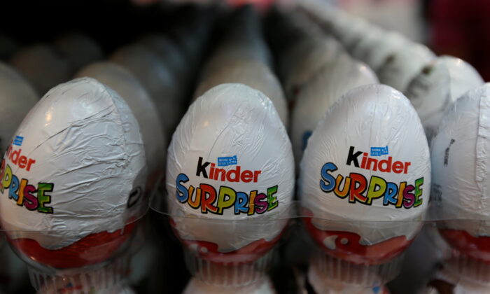 Kinder chocolate eggs are seen on display in a supermarket in Islamabad, Pakistan, on July 18, 2017.  (Caren Firouz/Reuters)