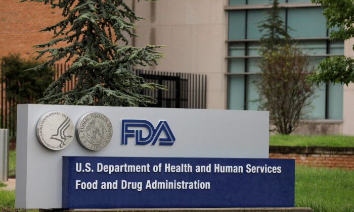 Signage outside of the Food and Drug Administration (FDA) headquarters in White Oak, Md., on Aug. 29, 2020. (Andrew Kelly/File Photo/Reuters)