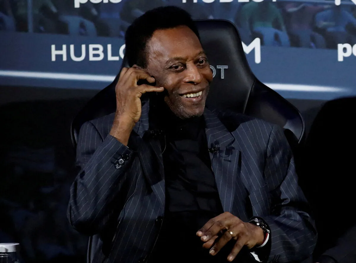 Brazilian soccer great Pele is seen in Paris on April 2, 2019. (Christian Hartmann/Reuters)