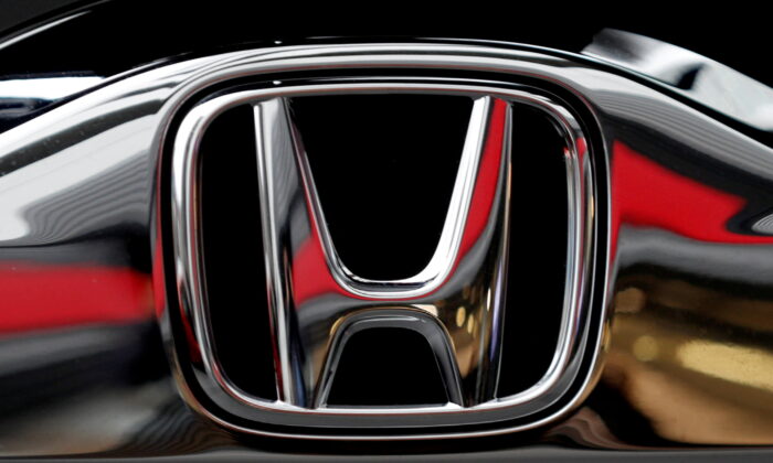 Honda's logo on its Modulo model at its headquarters in Tokyo, on Feb. 19, 2019. (Kim Kyung-hoon/Reuters)