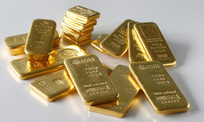 Gold bars from the vault of a bank, in Zurich, Switzerland, on Nov. 20, 2014. (Arnd Wiegmann/Reuters)