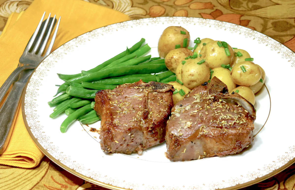 Lamb and baby green beans with new potatoes. (Linda Gassenheimer/TNS)