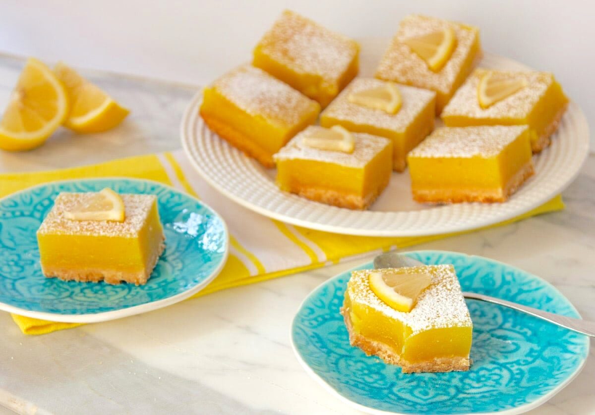 Perfect Eggless Lemon Bars