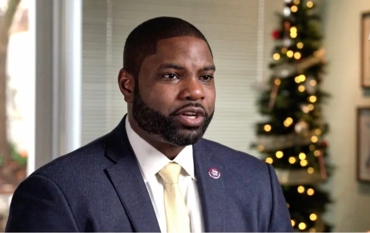 Rep. Byron Donalds (R-Fla.) in an interview with NTD's Capitol Report premiered on Nov. 17, 2021. (Screenshot via The Epoch Times)
