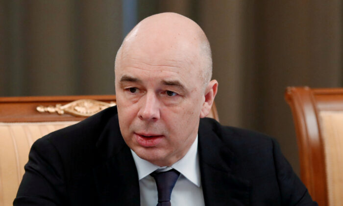 Russian Finance Minister Anton Siluanov at a meeting in Moscow on March 12, 2020. (Sputnik/Dmitry Astakhov/Pool via Reuters)