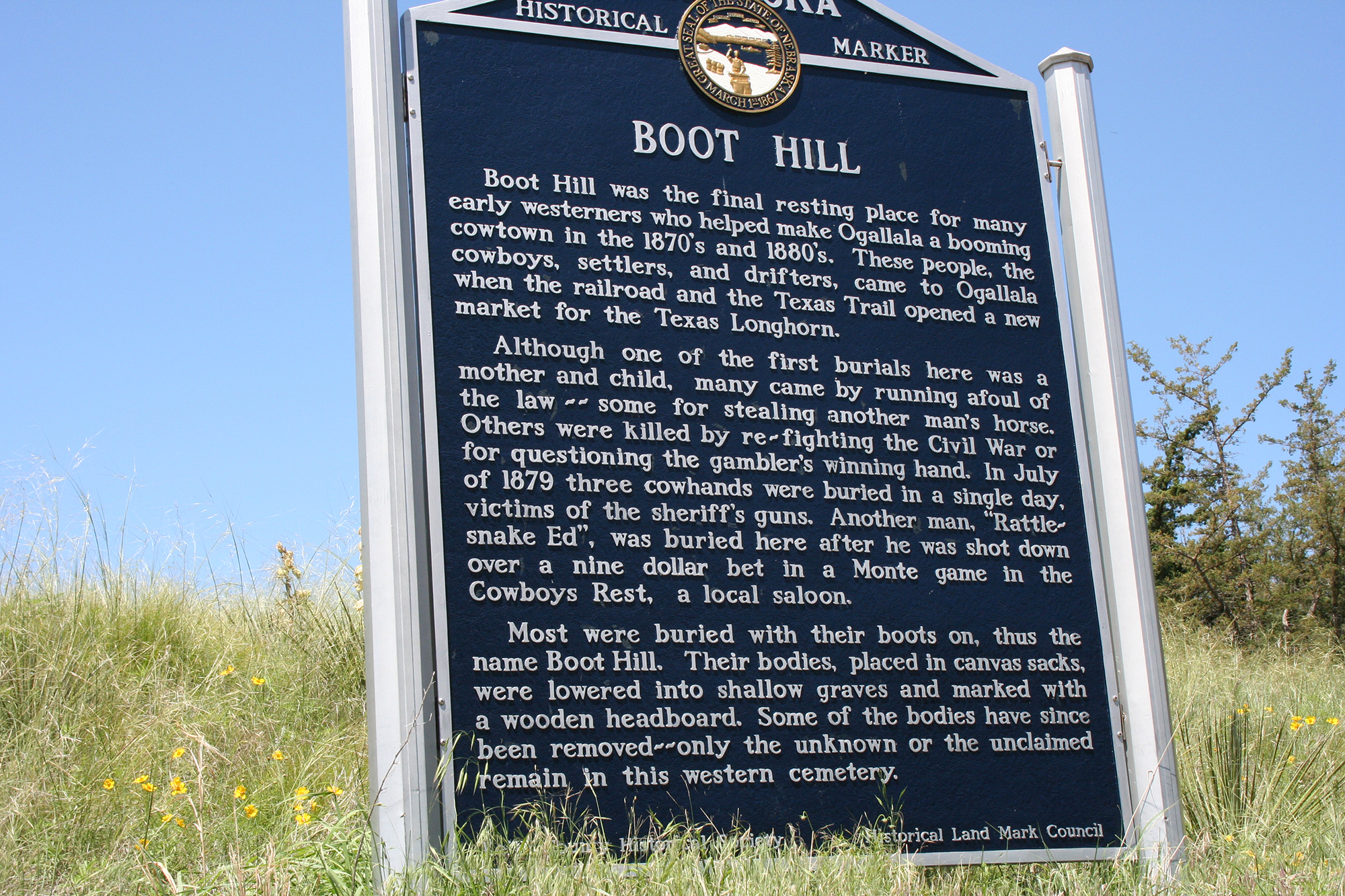Boot Hill historical marker