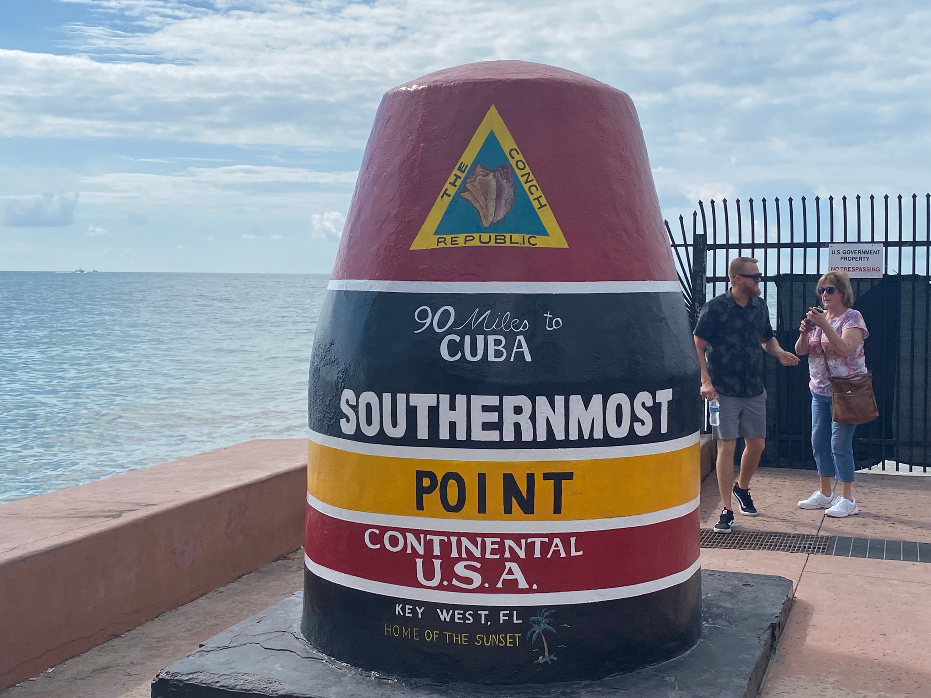 The Southernmost Point marker