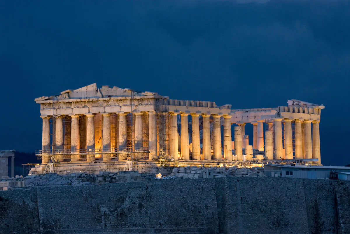 Parthenon at night on Acropolis at Athens, Greece. (Dreamstime)