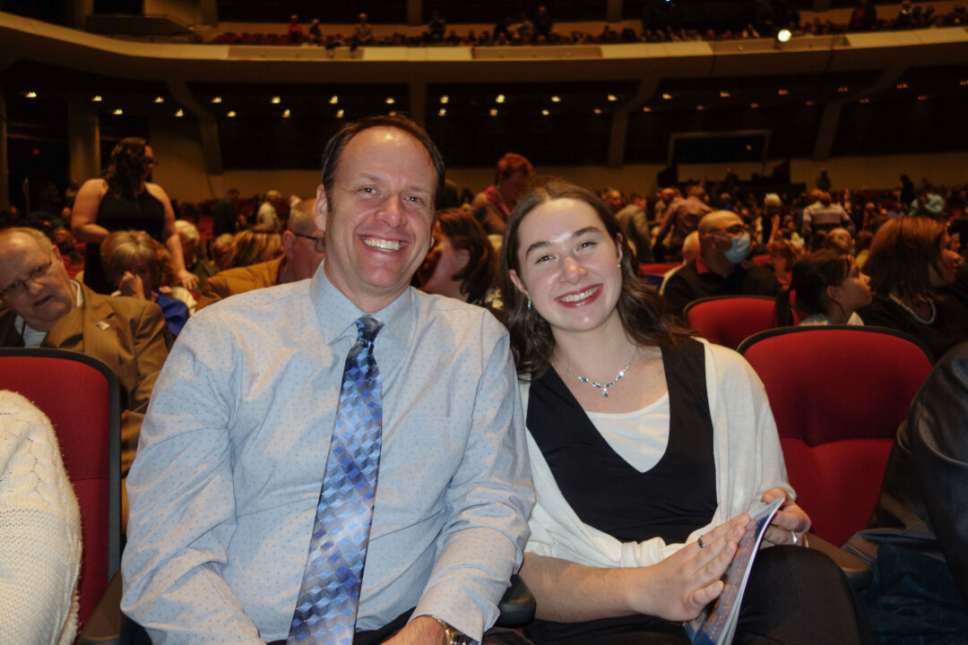 Matthew and Megan Morrison attended Shen Yun Performing Arts at the First Interstate Center for the Arts, Spokane, Wash. on April 12, 2022. (Frank Zhang/The Epoch Times)