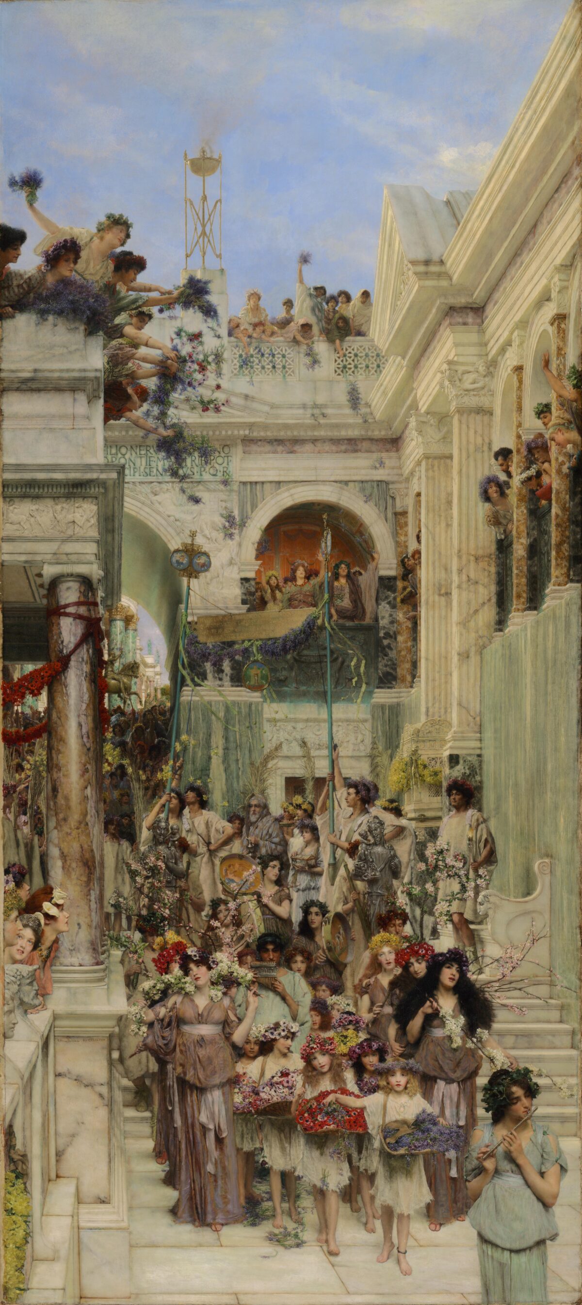 "Spring" by Sir Lawrence Alma Tadema, 1894. Oil on canvas. 
Getty Center (public domain). 