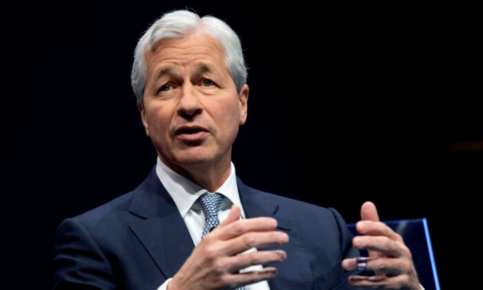 JPMorgan Chase & Co. CEO Jamie Dimon speaks during the Business Roundtable CEO Innovation Summit in Washington, on Dec. 6, 2018. (Jim Waton/AFP via Getty Images)