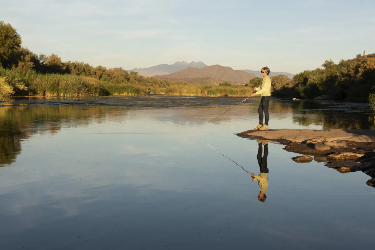 Jenn Duff practices her angling. (Ivan Martinez)