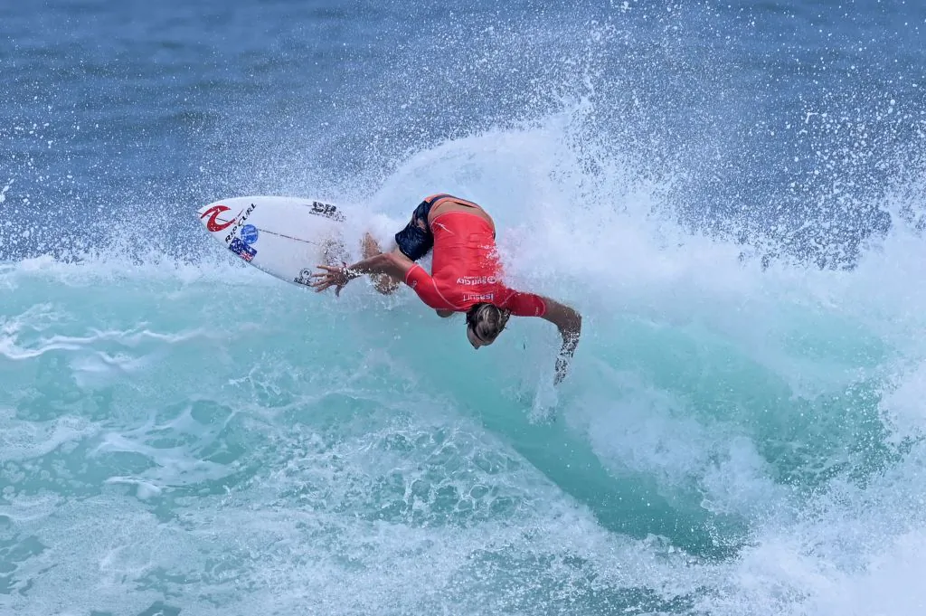 Owen Wright of Australia during the 2021 Isa World Surfing Games in El Sunzal, El Salvador, on June 4, 2021.(Photo by MARVIN RECINOS/AFP via Getty Images)