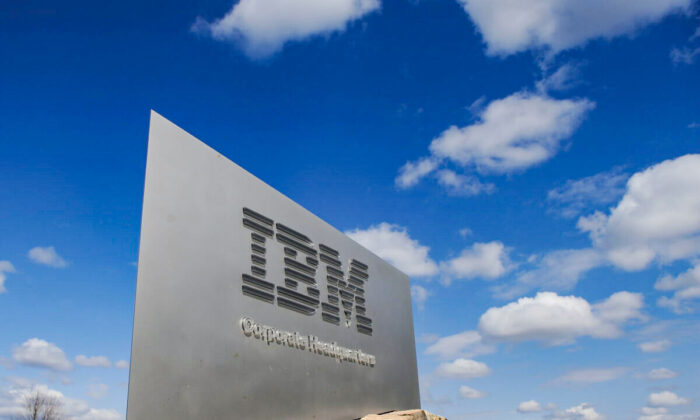A sign marks the entrance to IBM Corporate Headquarters in Armonk, New York on March 20, 2009. (Stan Honda /AFP via Getty Images)