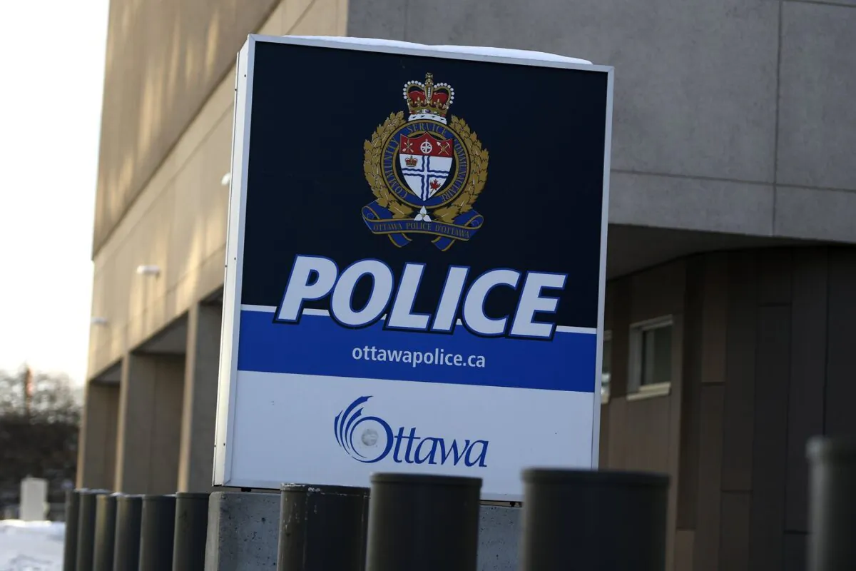 The Ottawa Police station on Elgin Street in Ottawa, on Feb. 1, 2021. (Justin Tang/The Canadian Press)