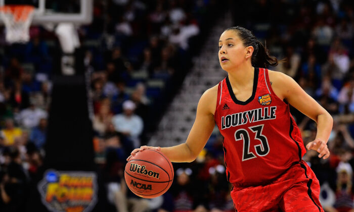 Shoni Schimmel #23 of the Louisville Cardinals at New Orleans Arena, in New Orleans, La., on April 9, 2013. (Stacy Revere/Getty Images)