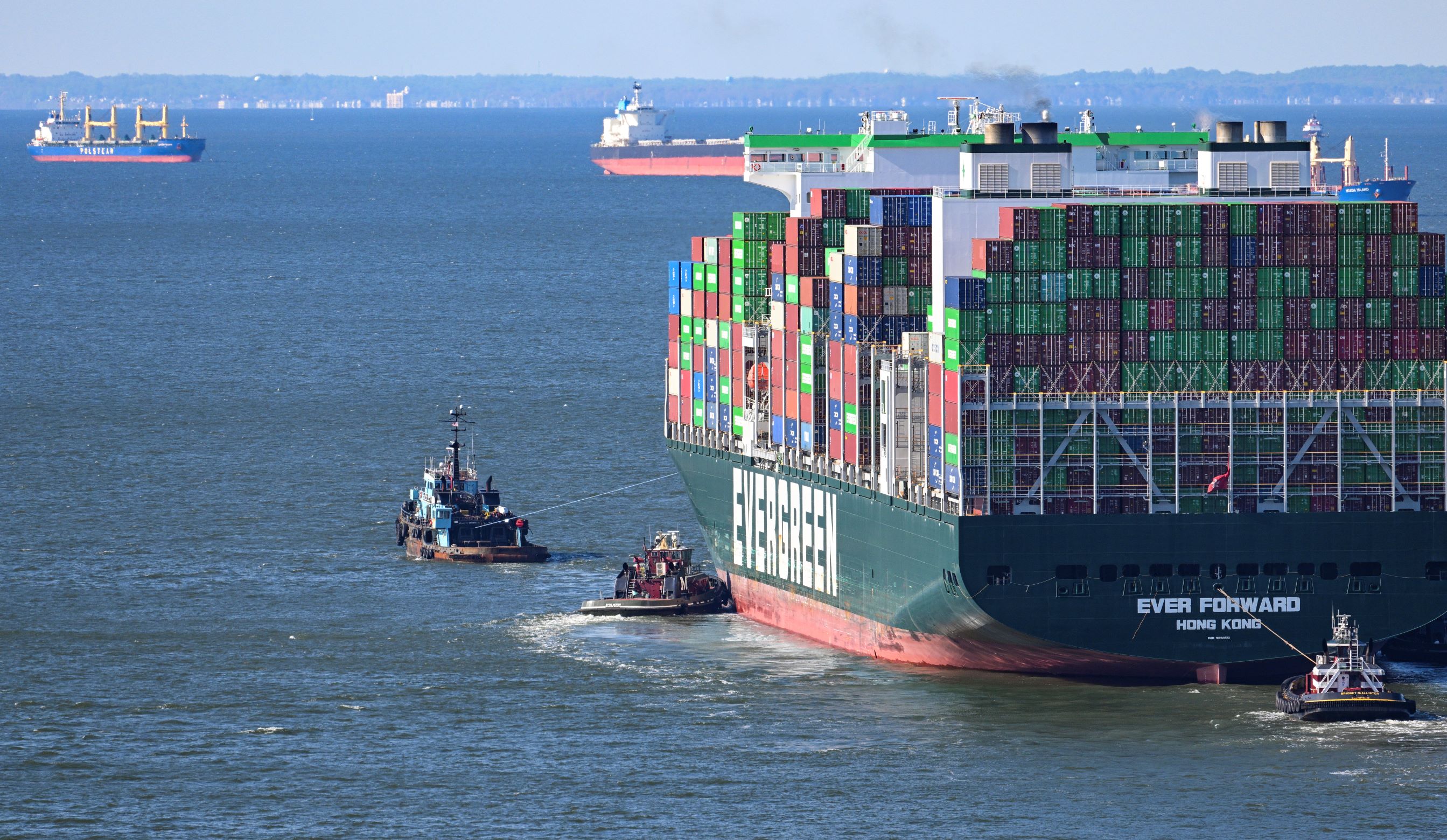 Stuck Container Ship in Chesapeake Bay Finally Refloated - Vimarsana News